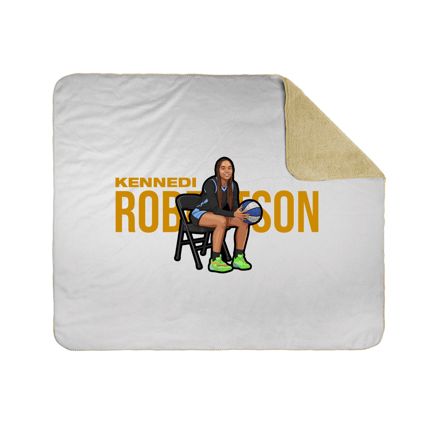 Throw Blanket — Player Name in White