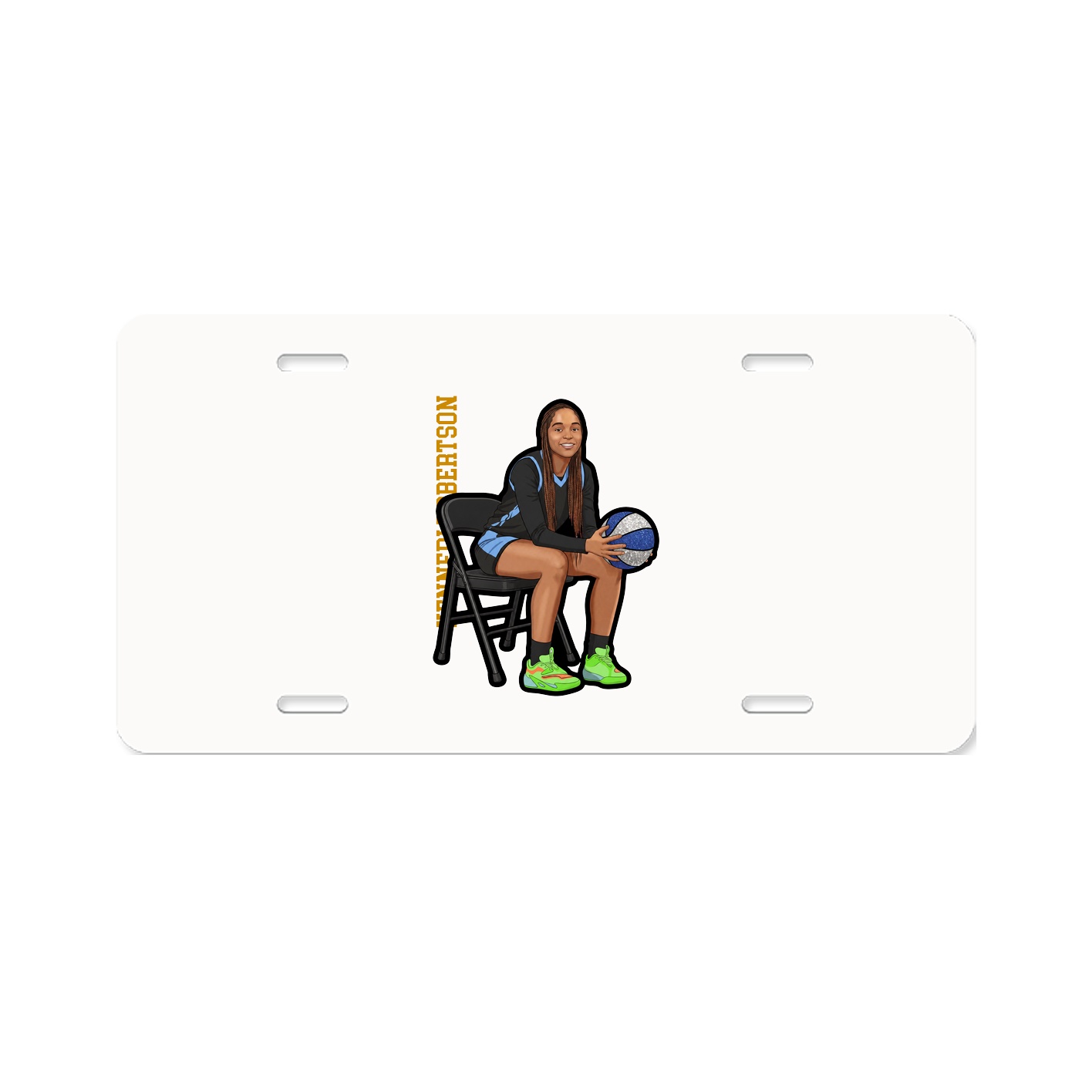License Plate — Name Vertical in Classic