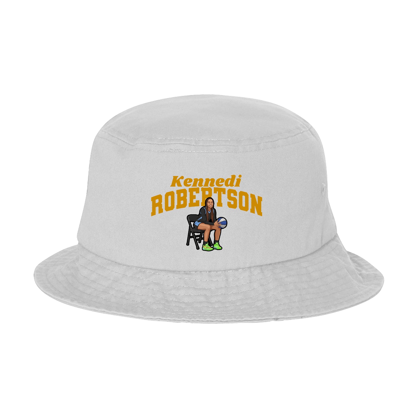 Bucket Cap — Signature Arch in White