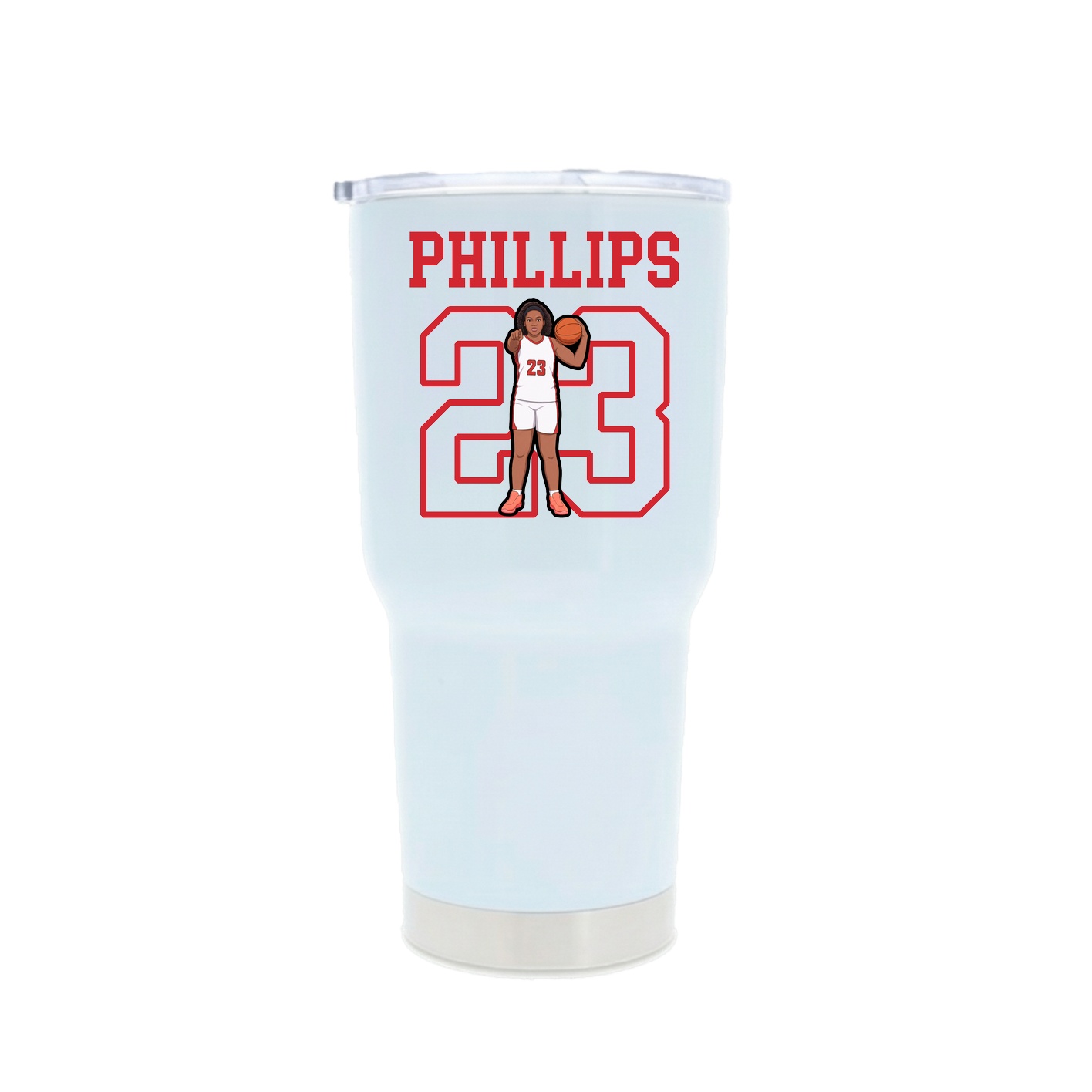 30oz Stainless Steel Tumbler — Shirsey in White