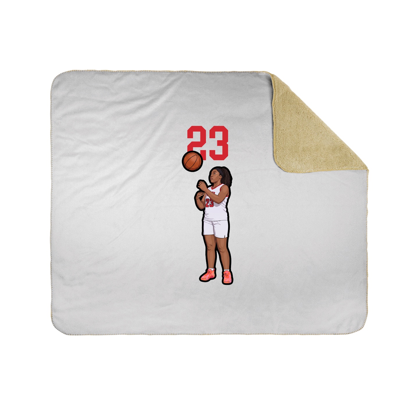 Throw Blanket — Number Top in White