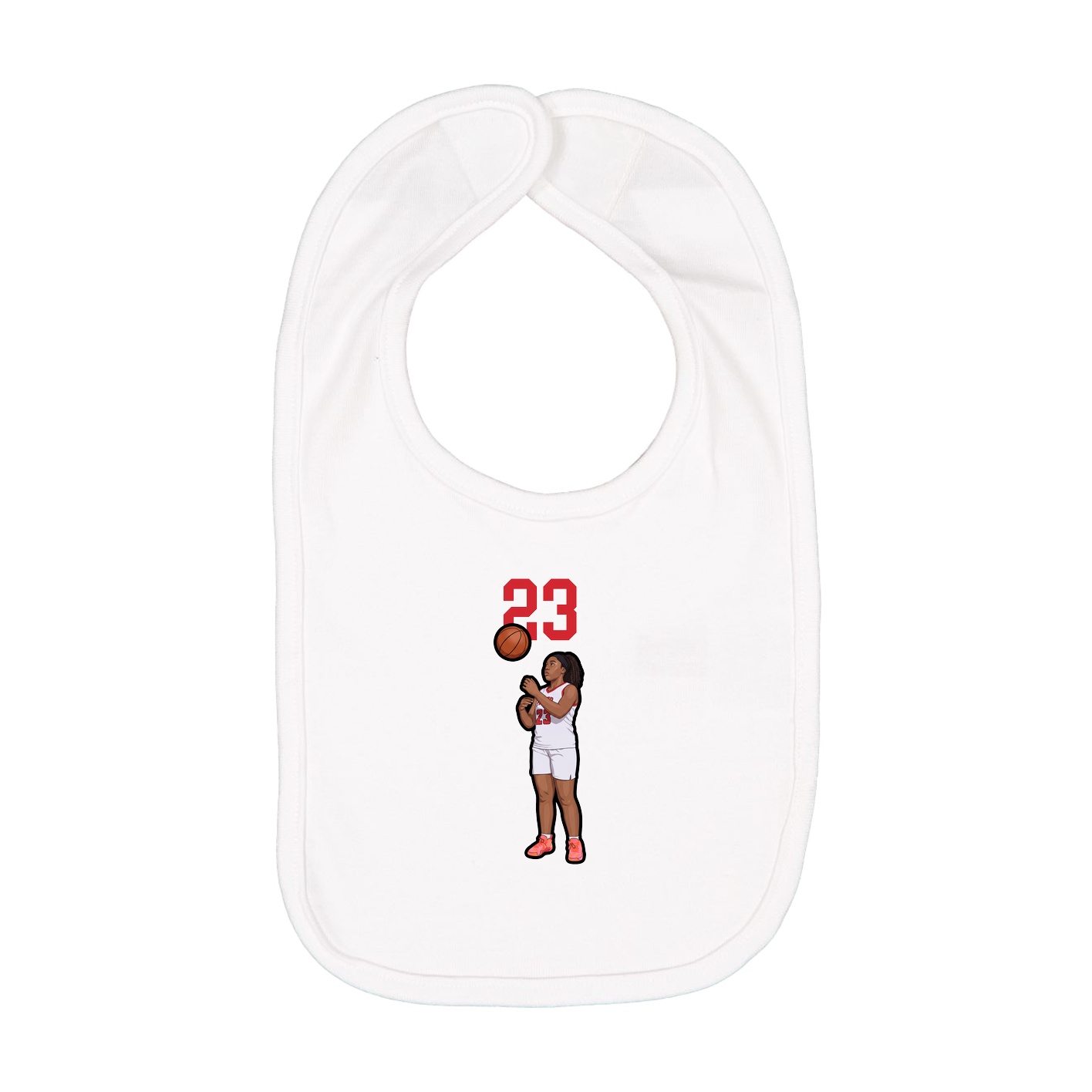 Infant Bib — Number Top in White
