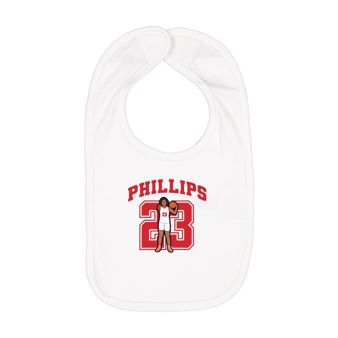 Infant Bib — Number in White