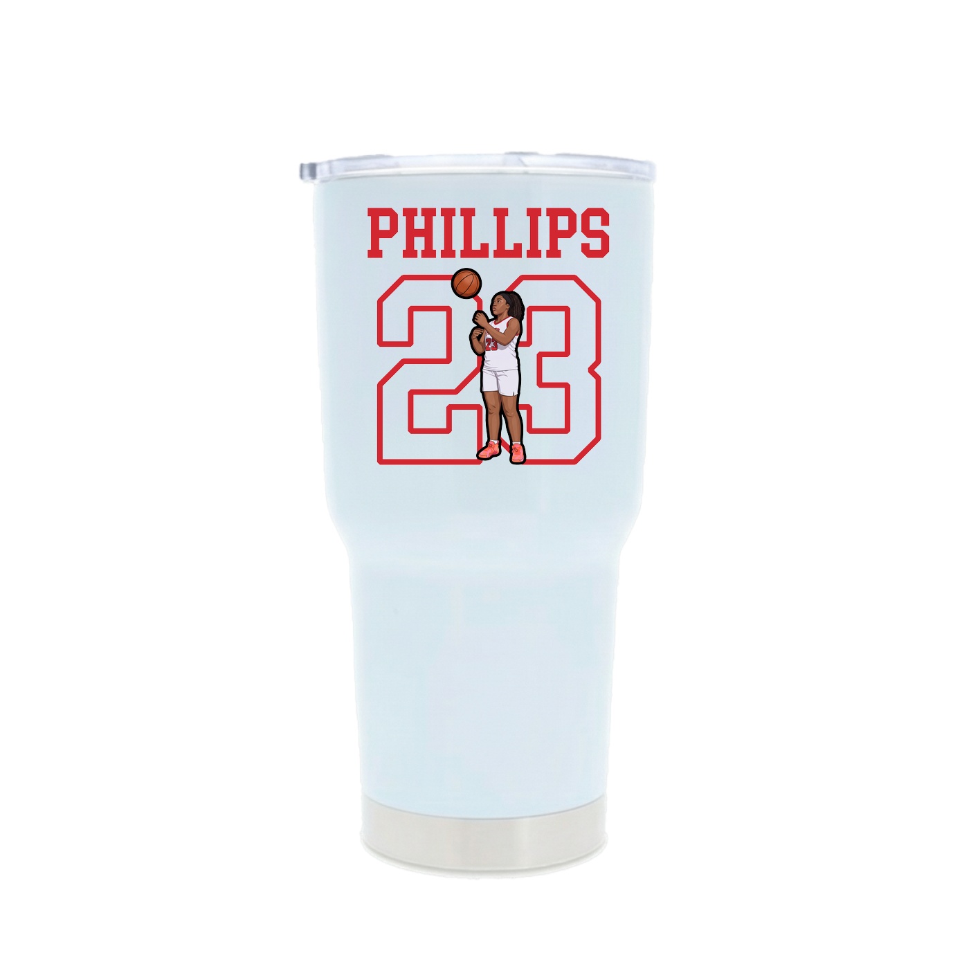 30oz Stainless Steel Tumbler — Shirsey in White