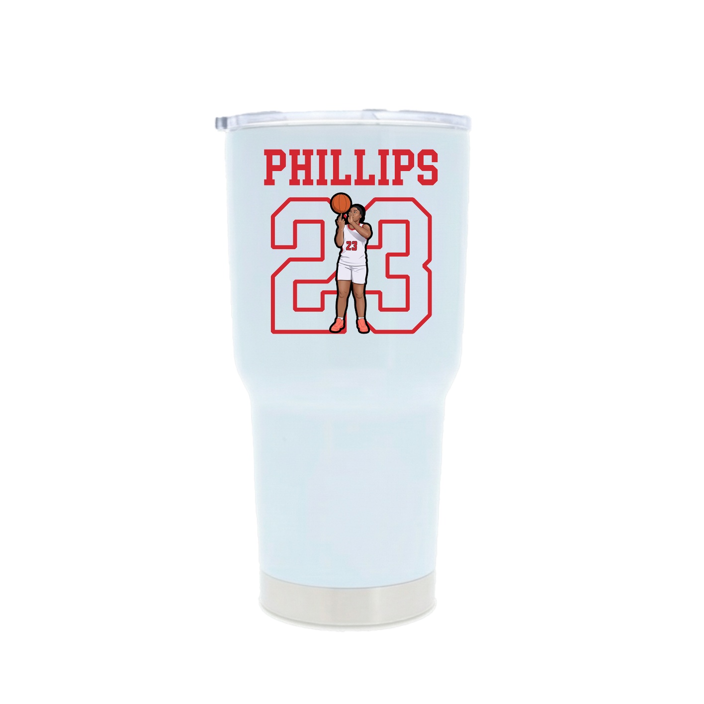 30oz Stainless Steel Tumbler — Shirsey in White