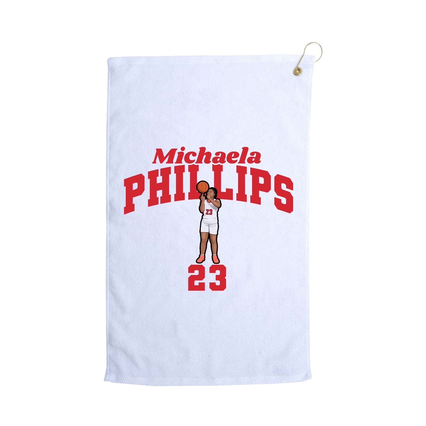 Golf Towel — Signature Arch in White