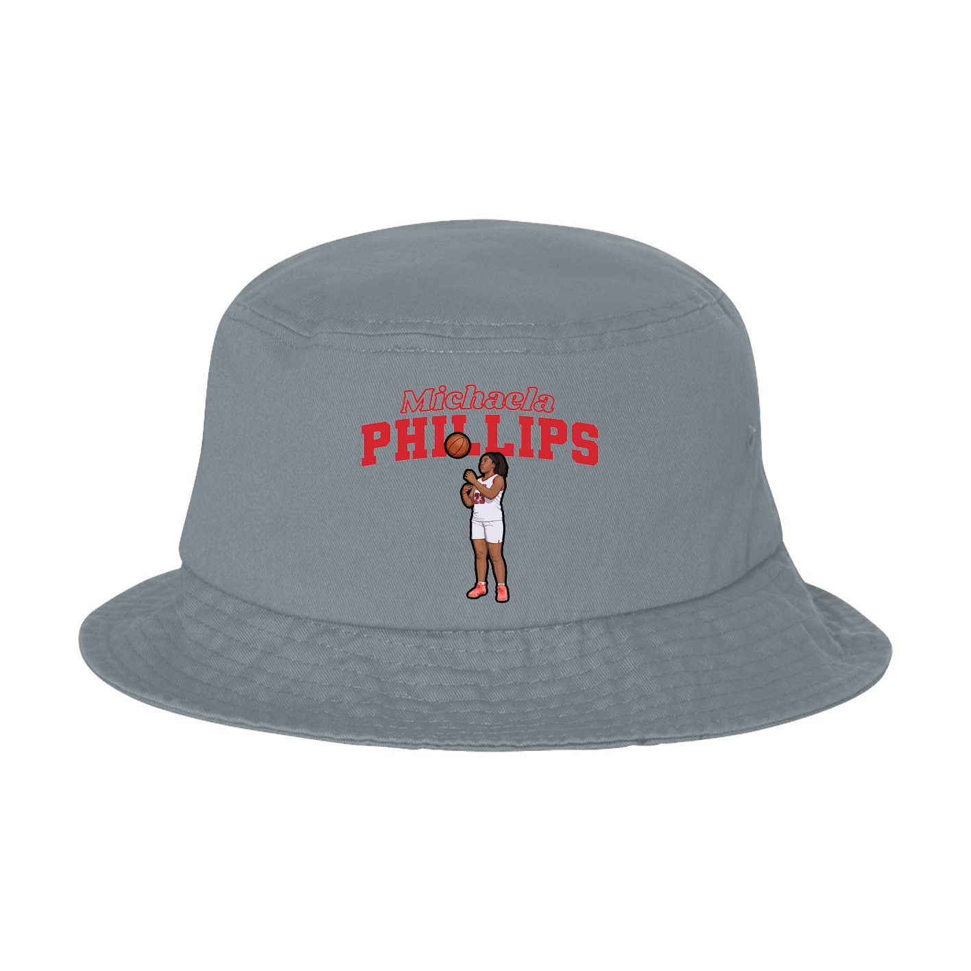 Bucket Cap — Name Arch in Grey