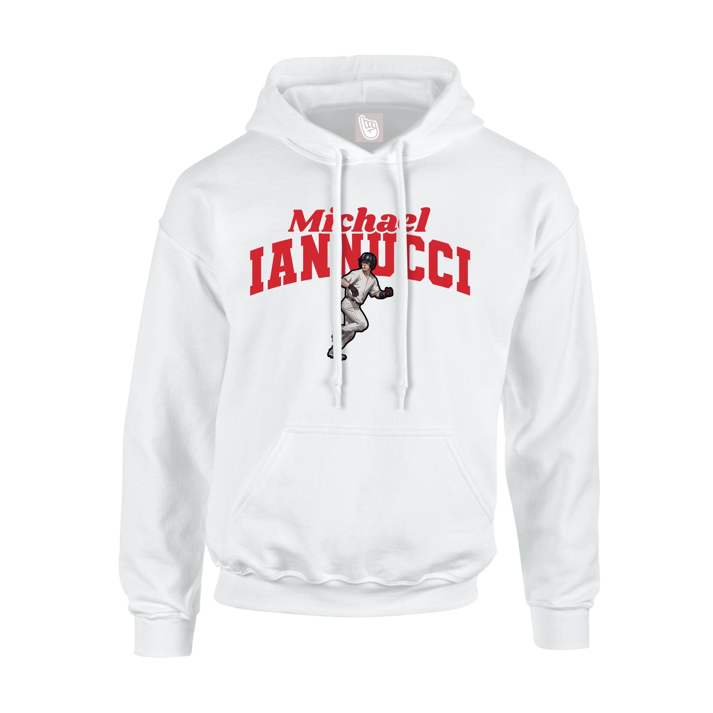 Hoodie — Signature Arch in White