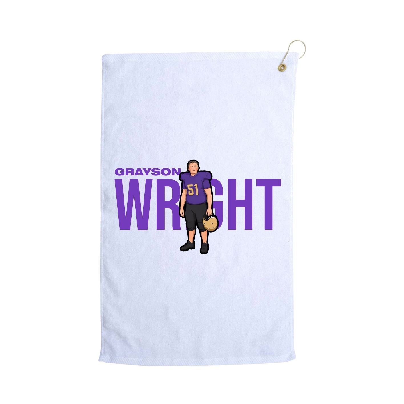 Golf Towel — Player Name in White