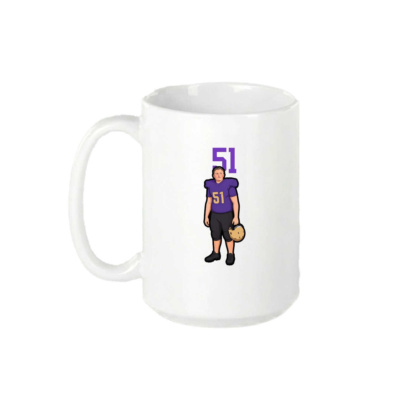 15oz Coffee Mug — Number Top in White