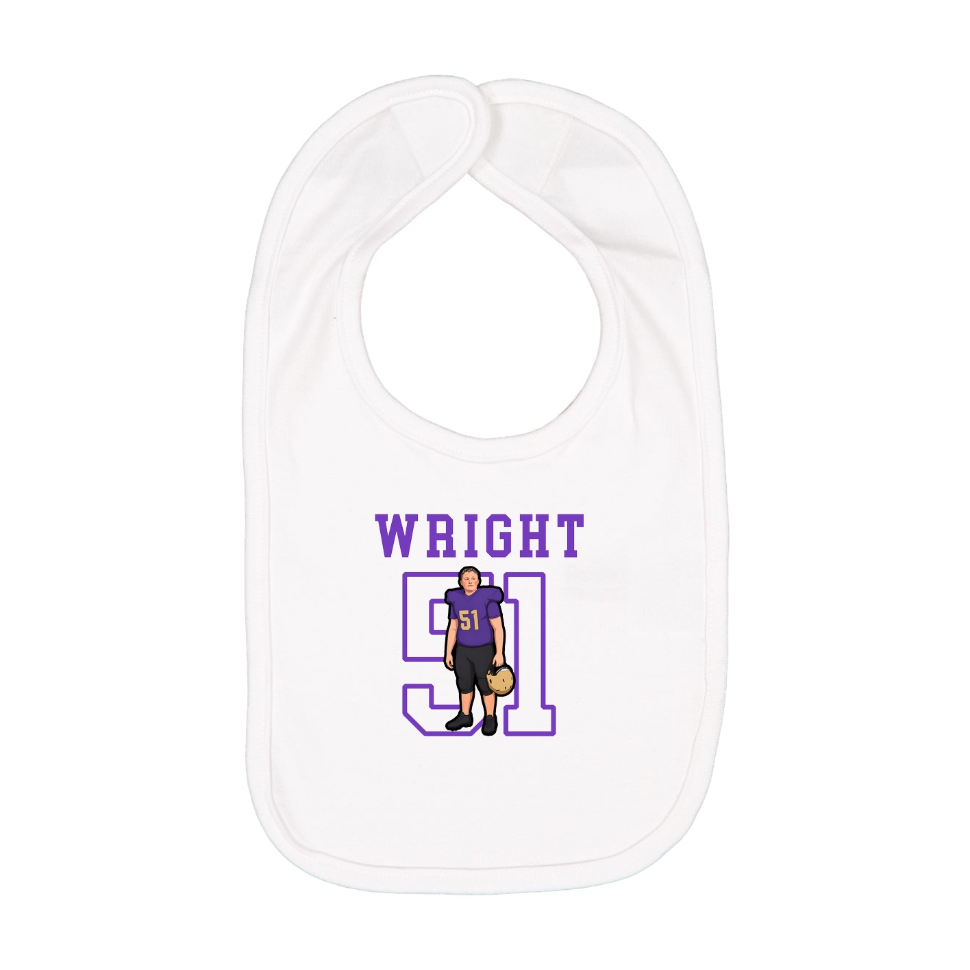 Infant Bib — Shirsey in White