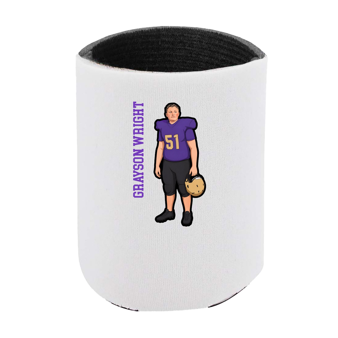 Can Holder — Name Vertical in White