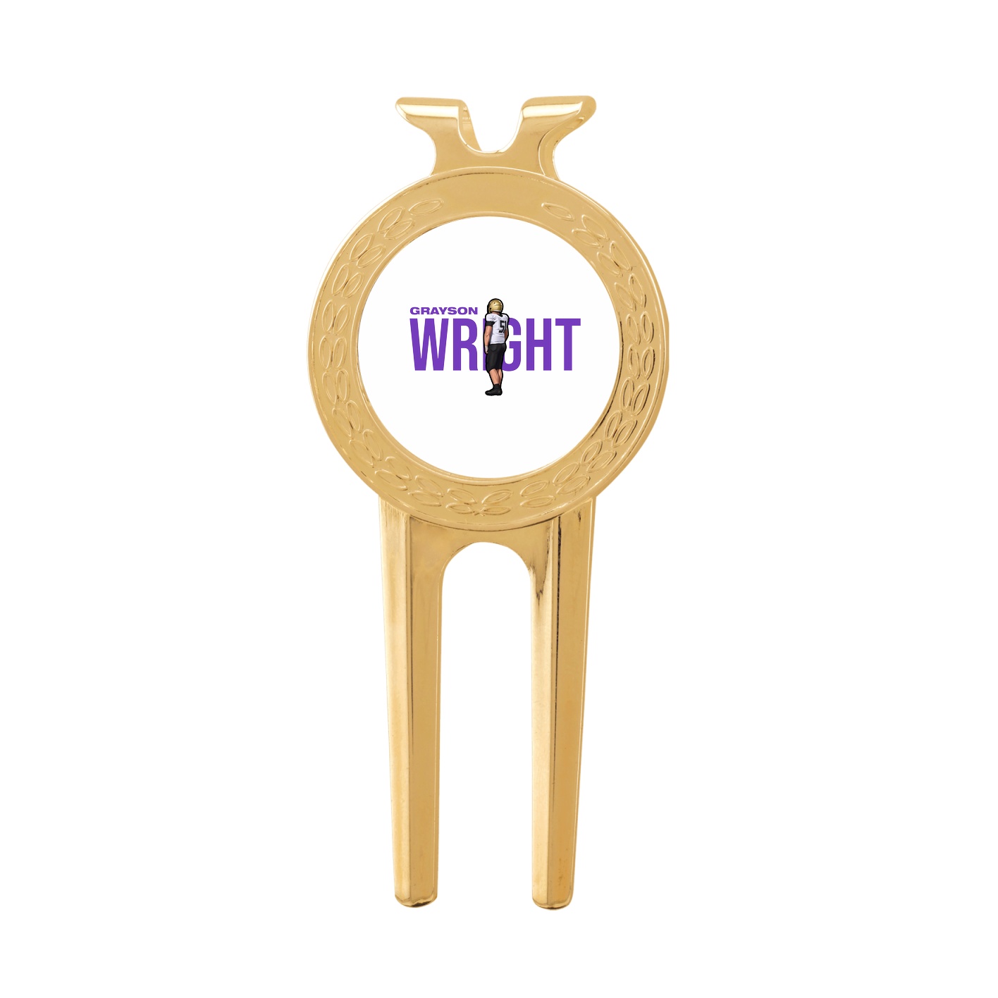 Divot Tool with Ball Marker — Player Name in Classic
