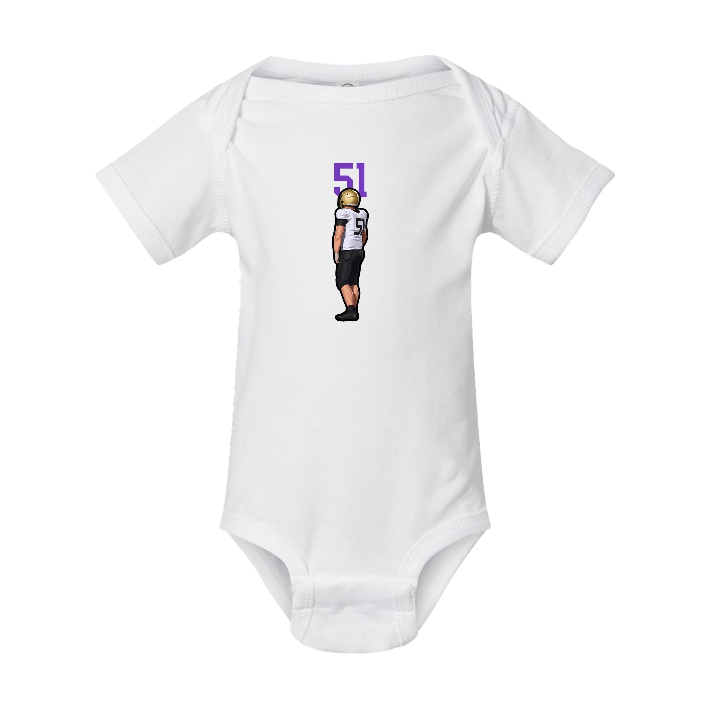 Baby Onesie — Number Top in White