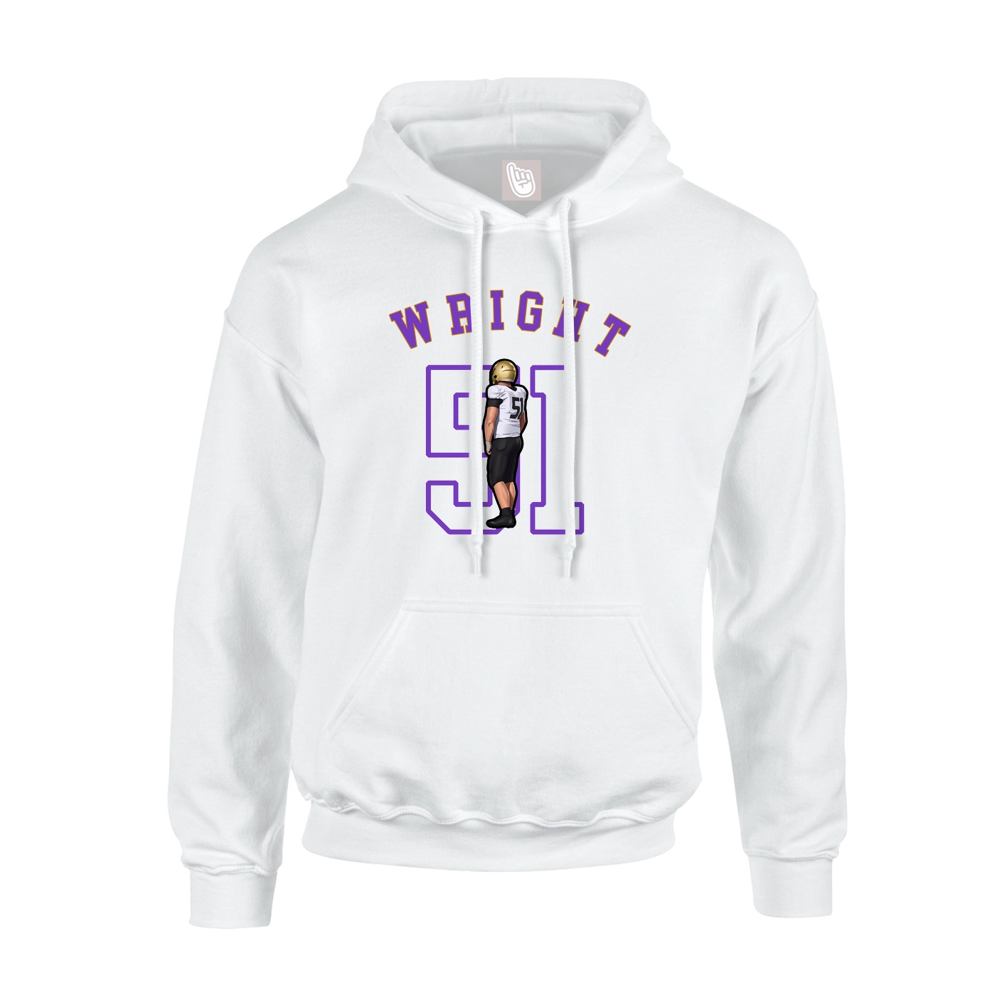 Youth Hoodie — Shirsey Arch in White
