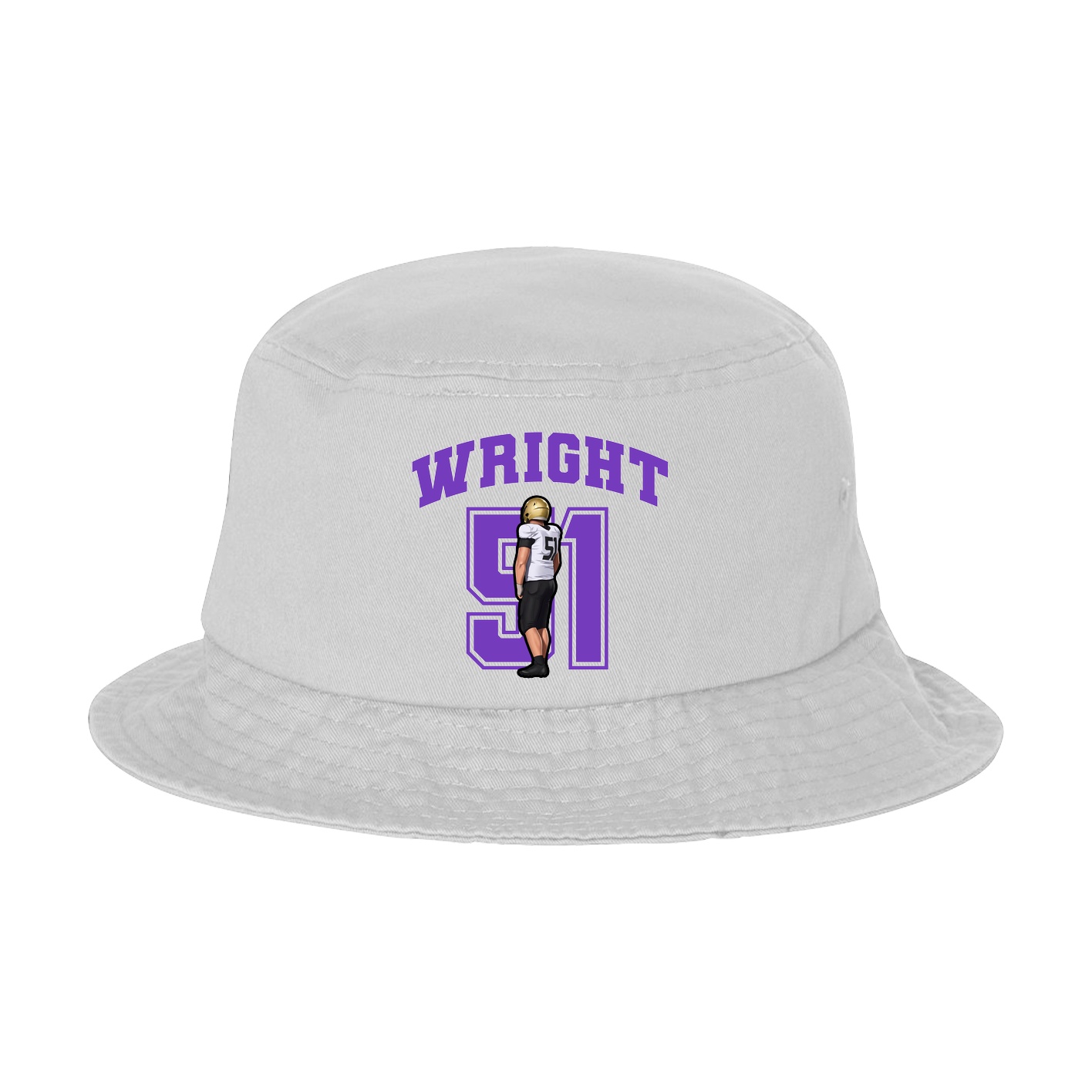 Bucket Cap — Number in White