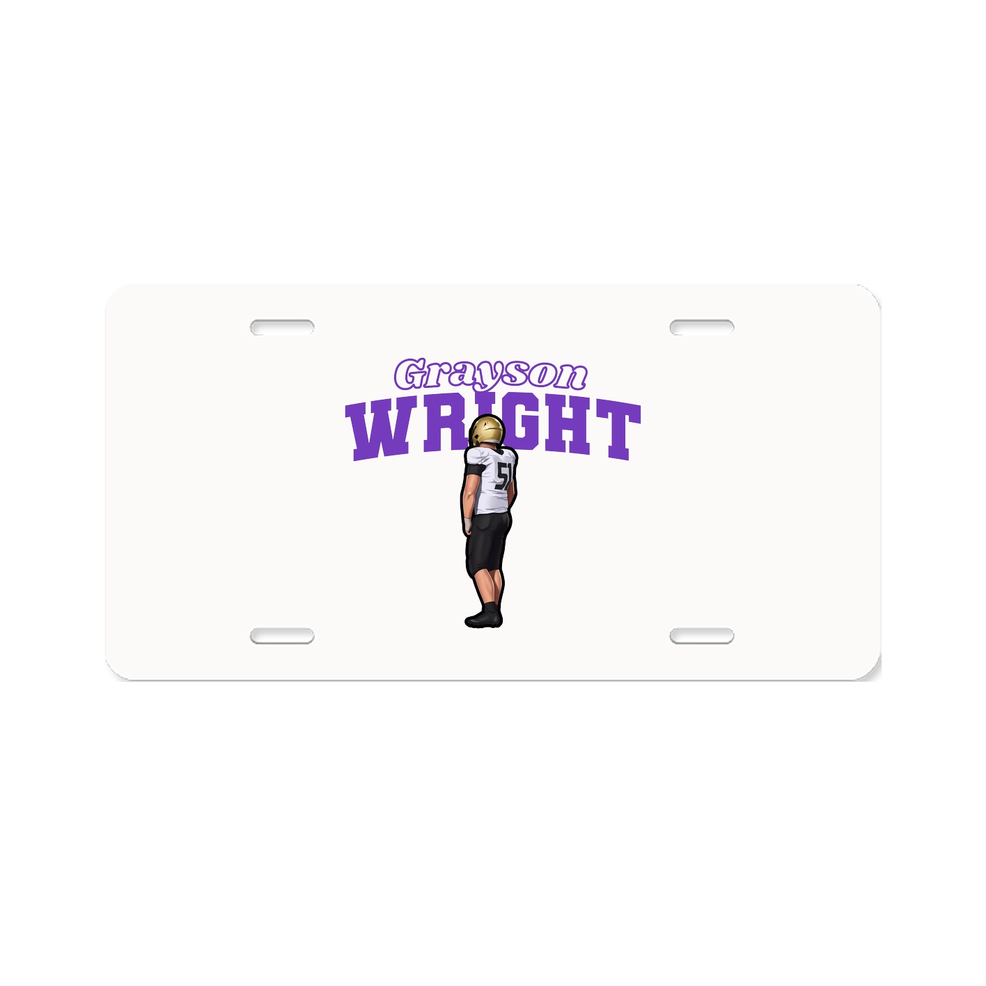 License Plate — Name Arch in Classic