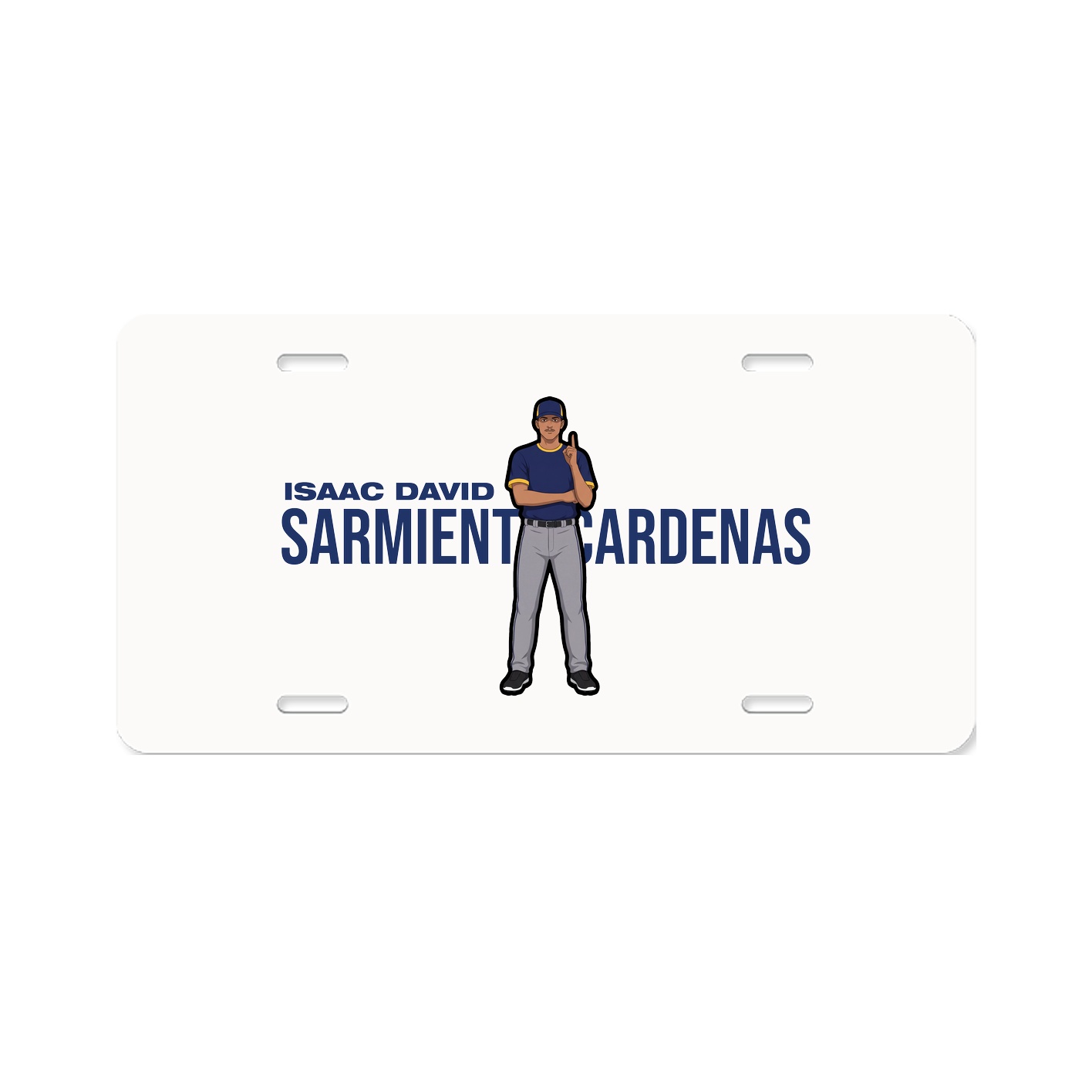 License Plate — Player Name in Classic