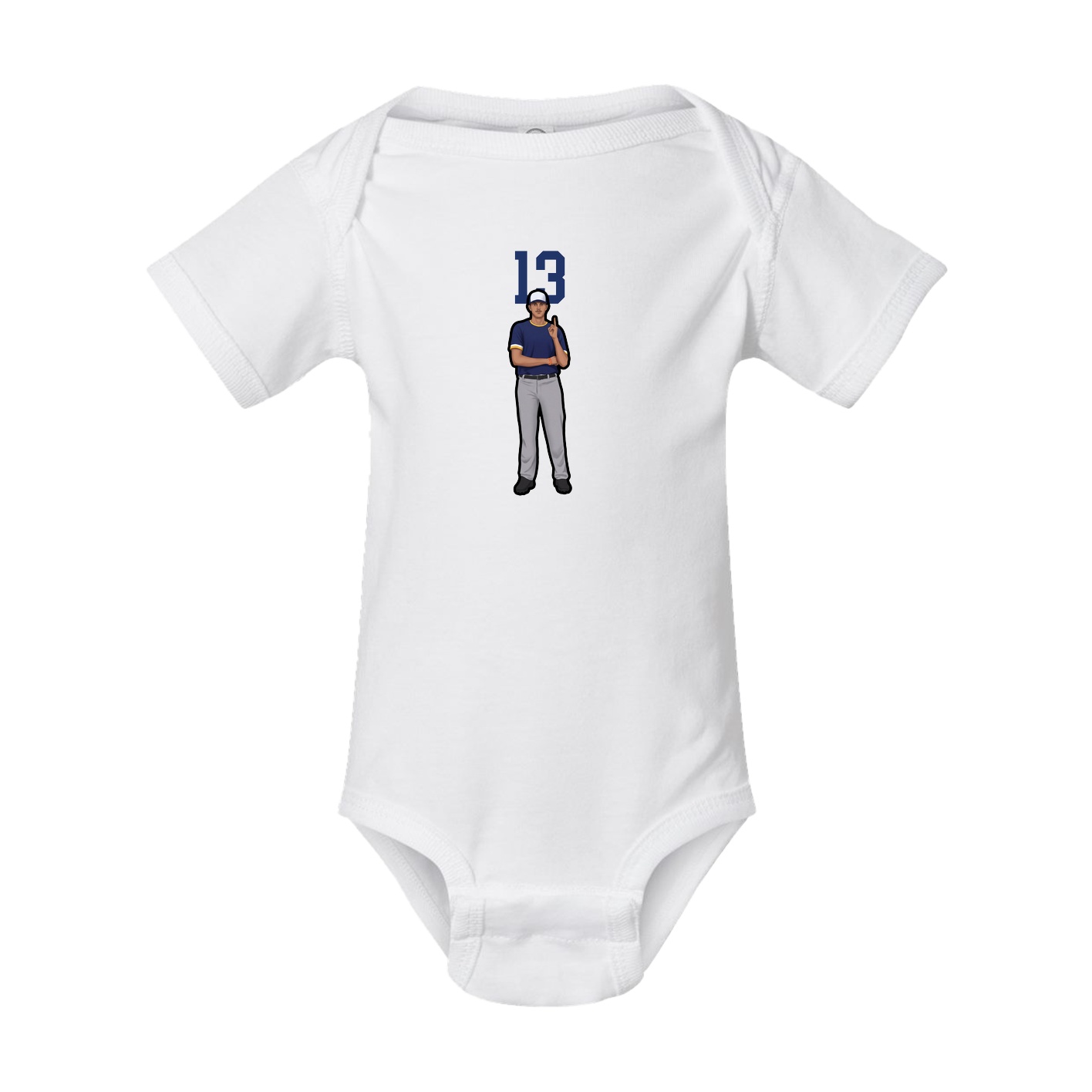 Baby Onesie — Number Top in White