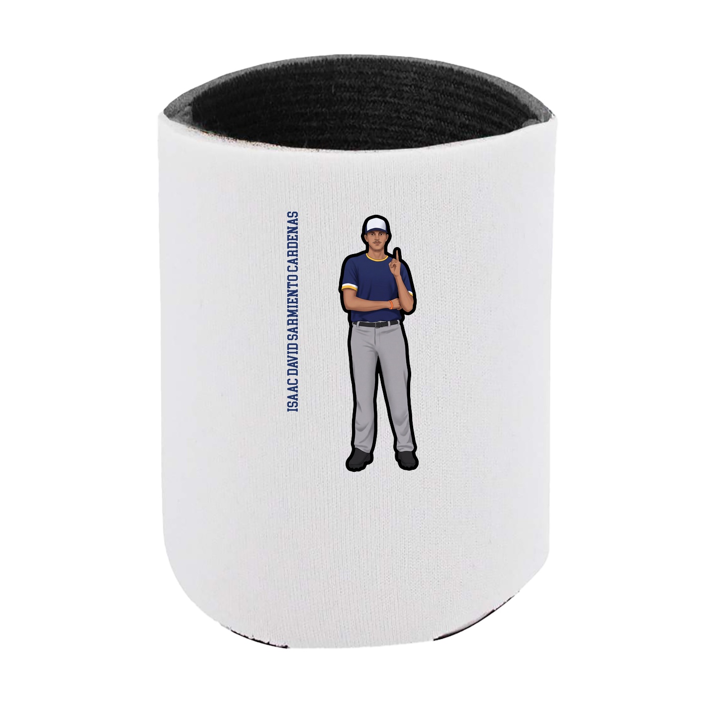Can Holder — Name Vertical in White