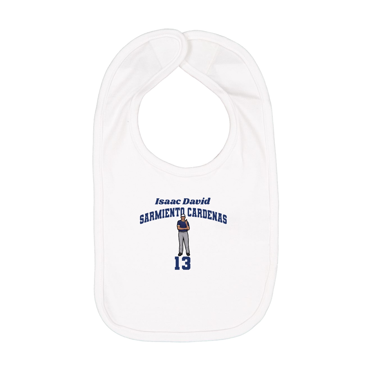 Infant Bib — Signature Arch in White