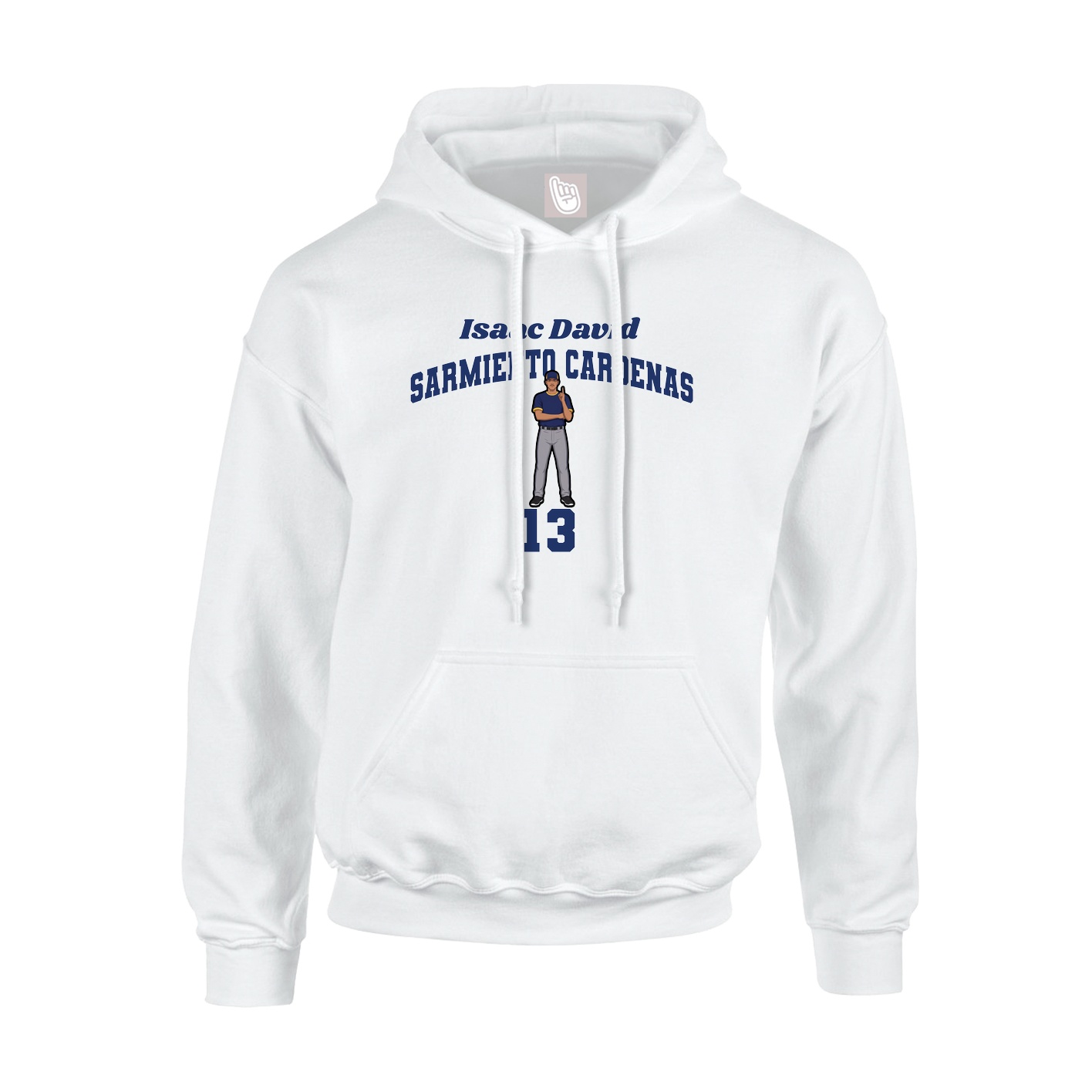 Youth Hoodie — Signature Arch in White