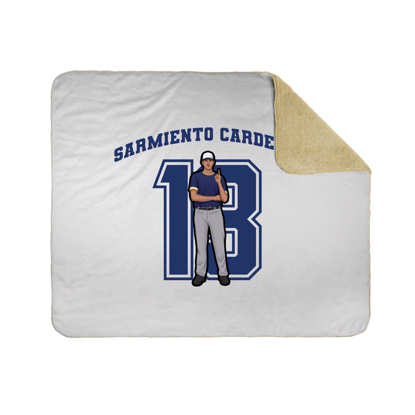 Throw Blanket — Number in White