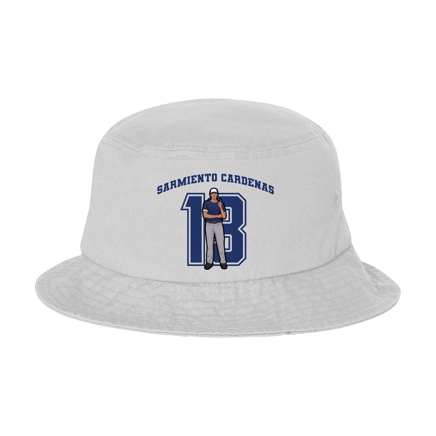 Bucket Cap — Number in White