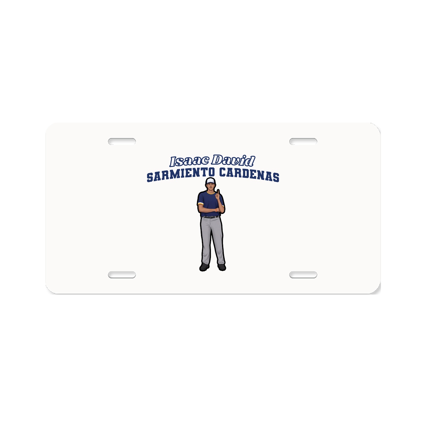 License Plate — Name Arch in Classic