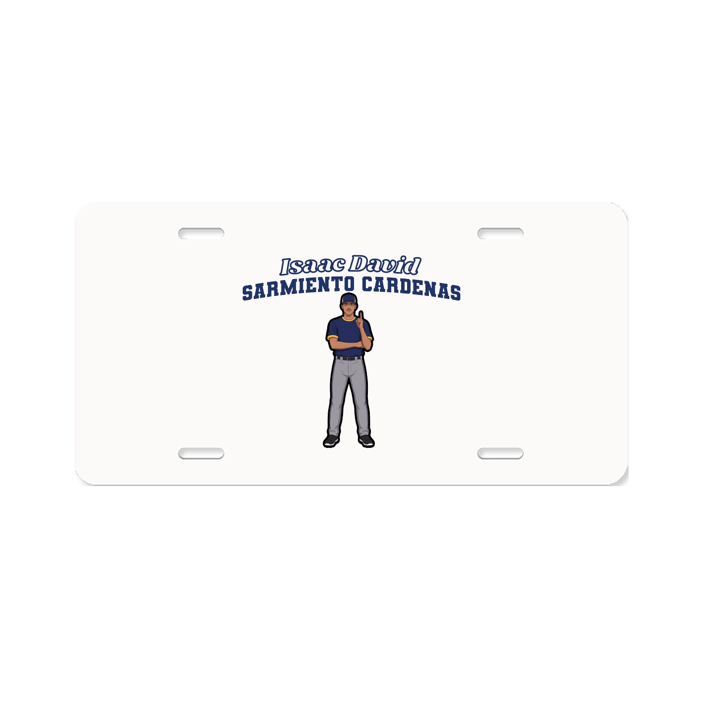 License Plate — Name Arch in Classic