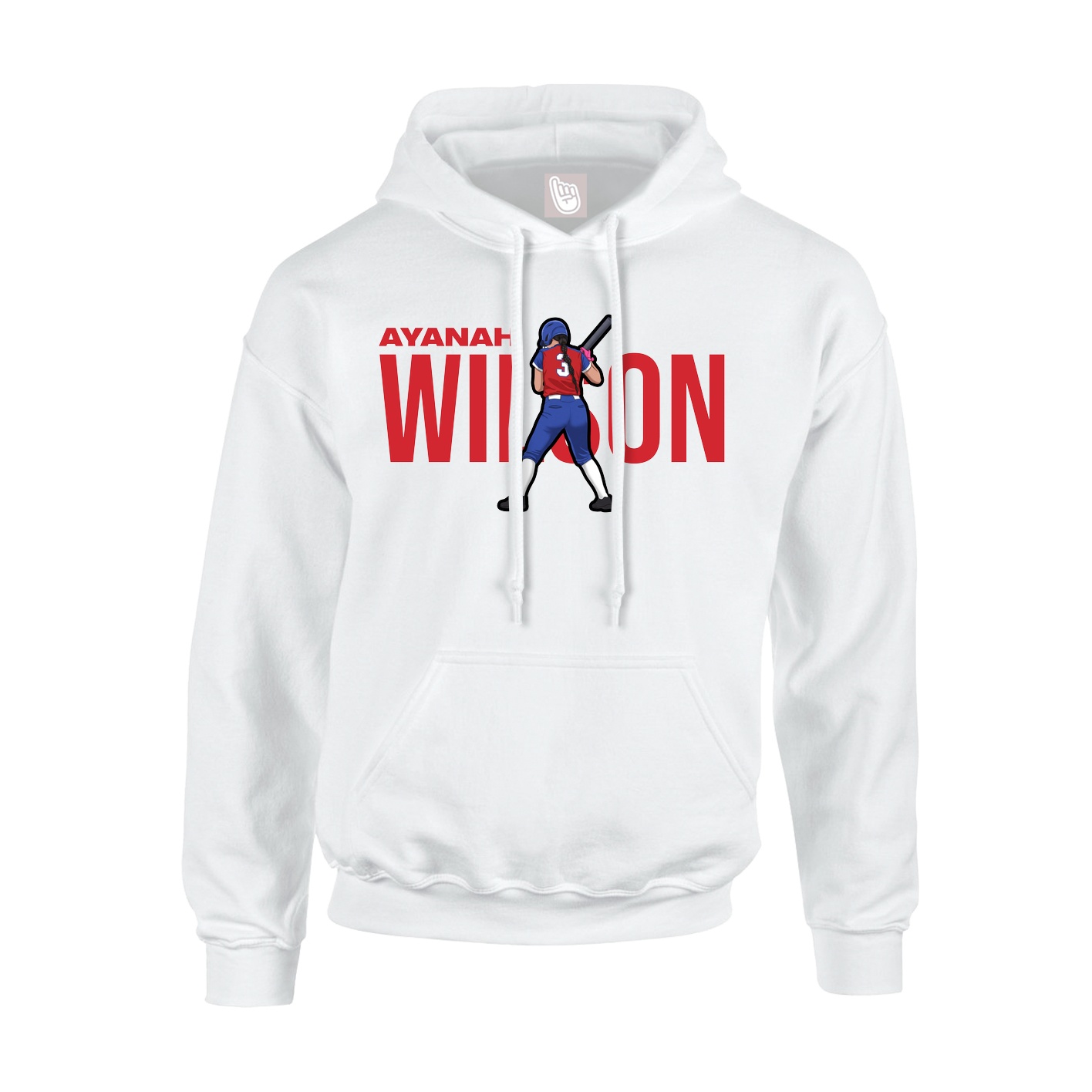 Youth Hoodie — Player Name in White