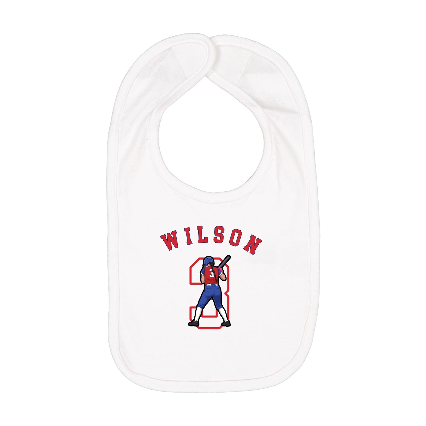 Infant Bib — Shirsey Arch in White
