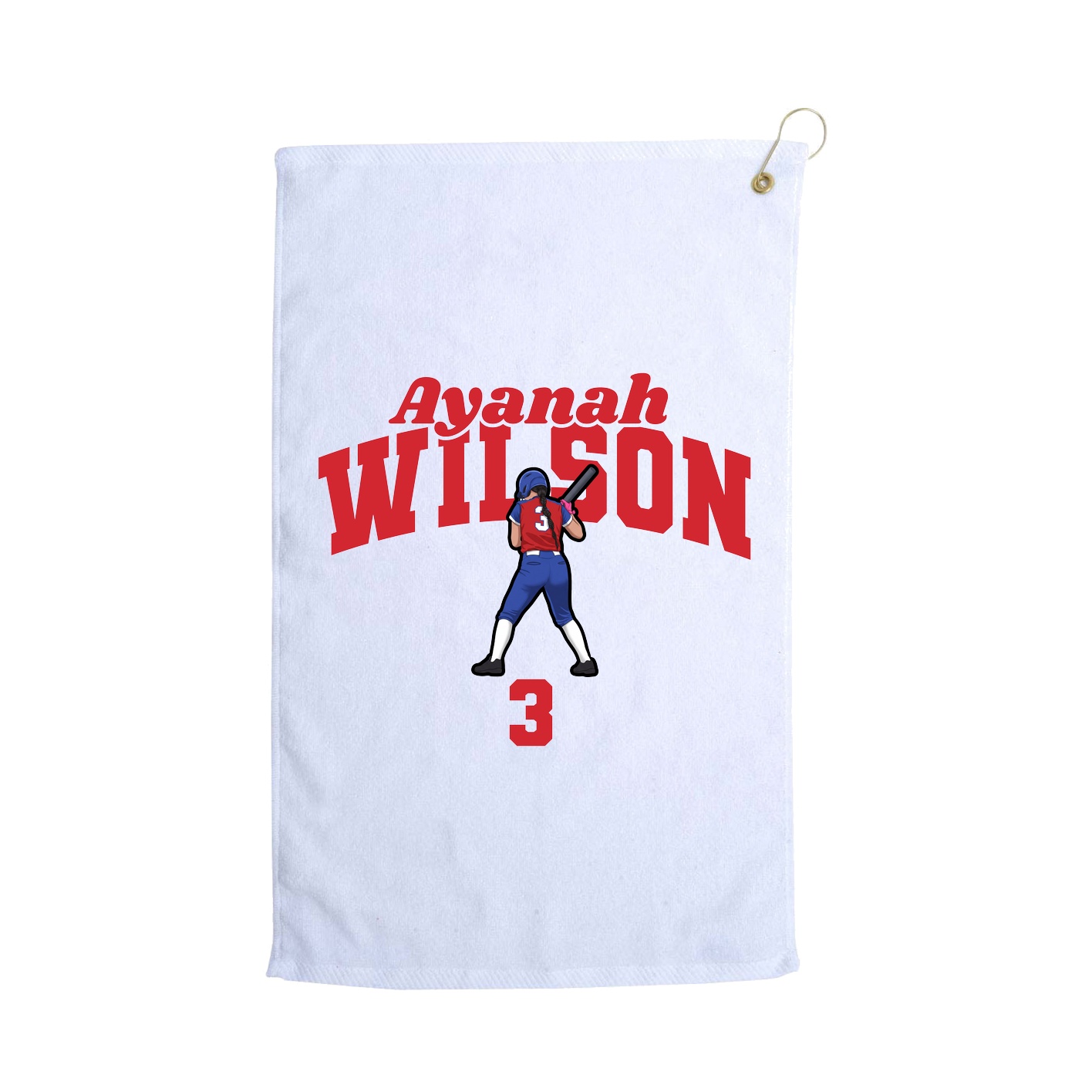Golf Towel — Signature Arch in White