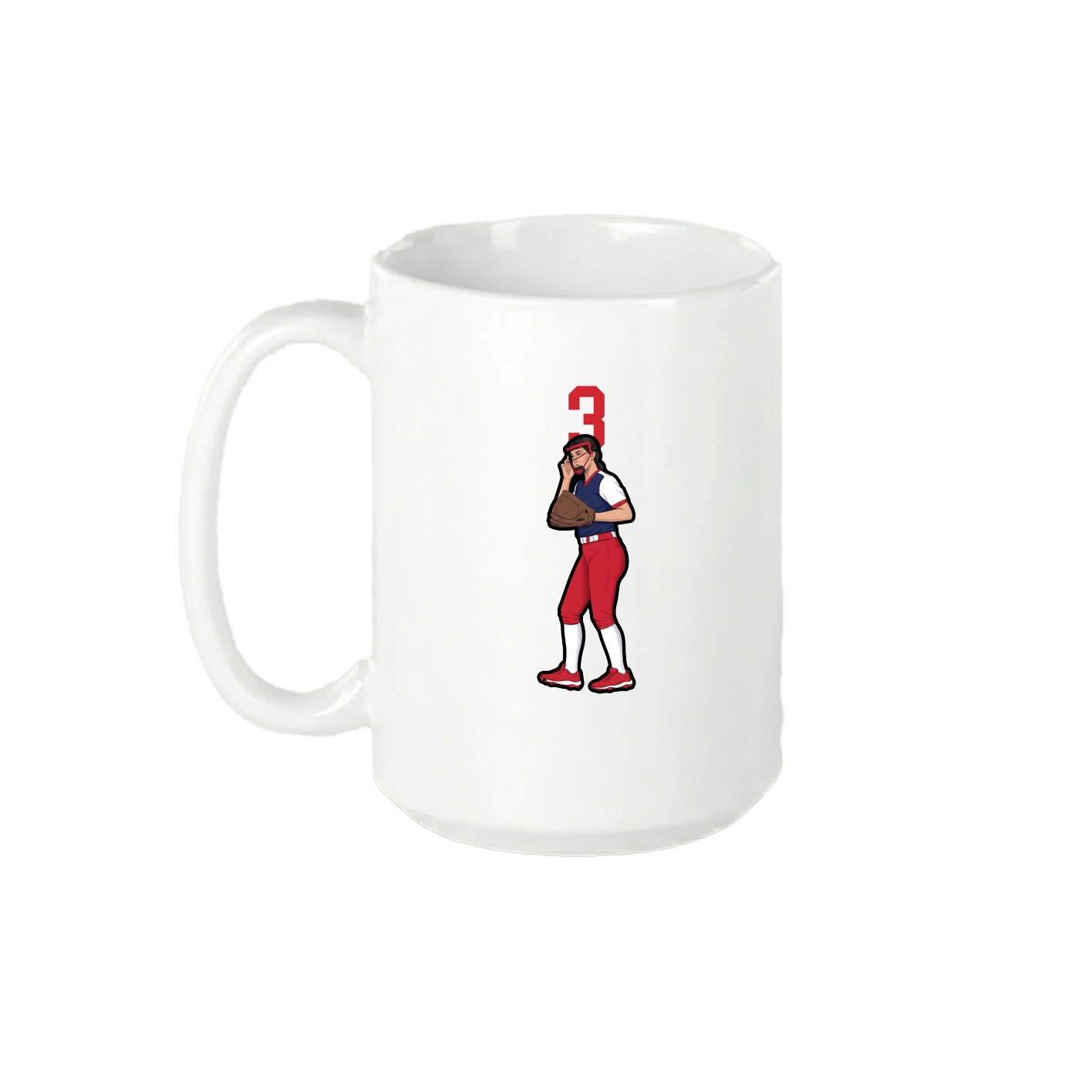 15oz Coffee Mug — Number Top in White