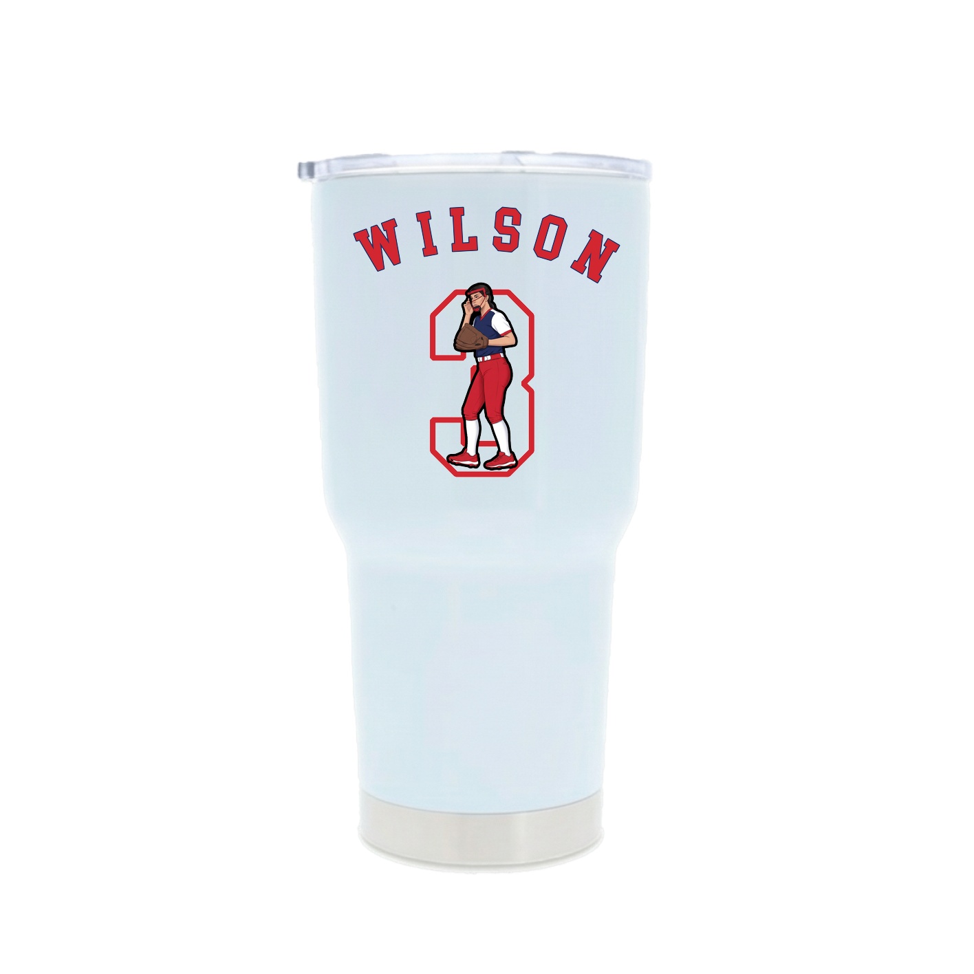 30oz Stainless Steel Tumbler — Shirsey Arch in White
