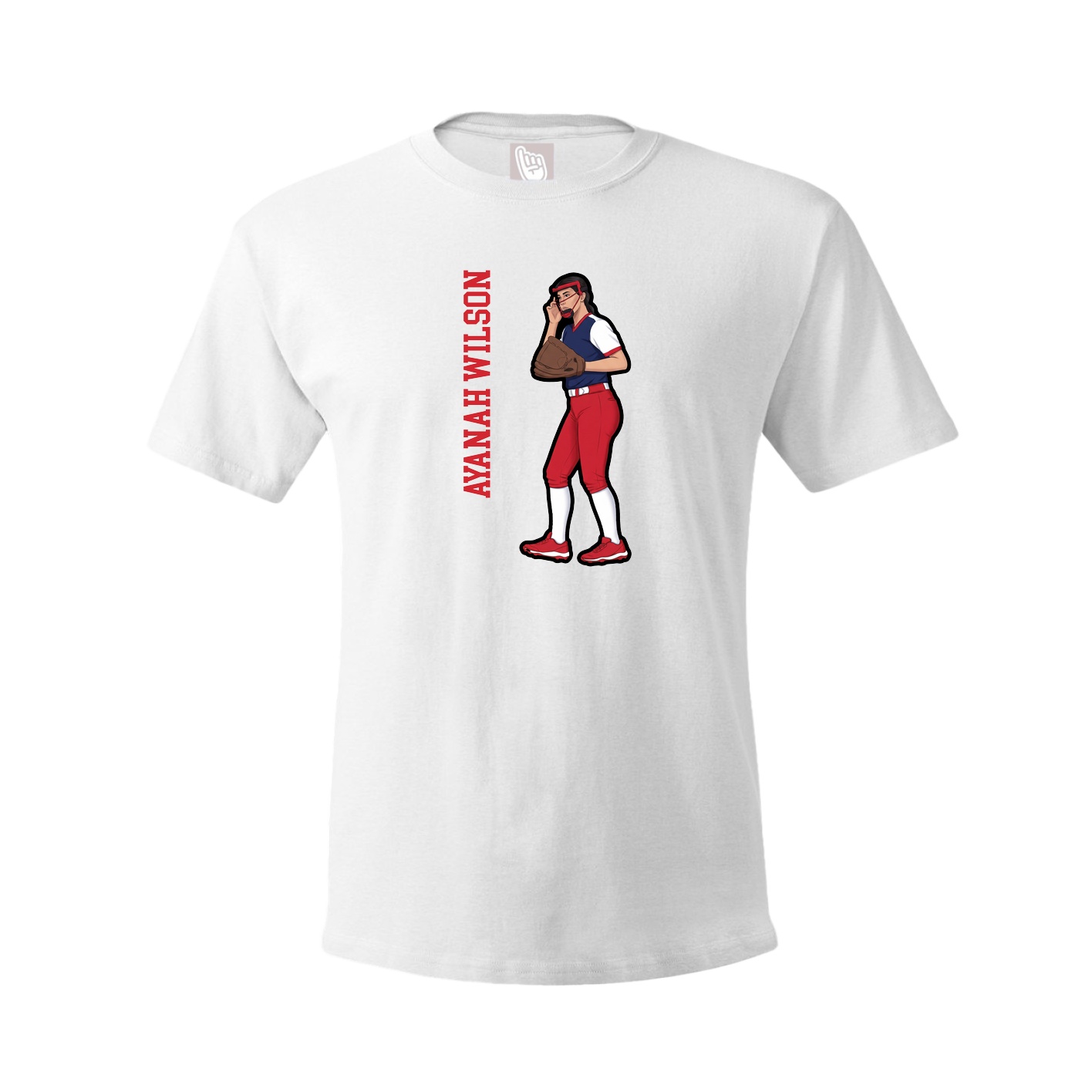 Youth Tee — Name Vertical in White