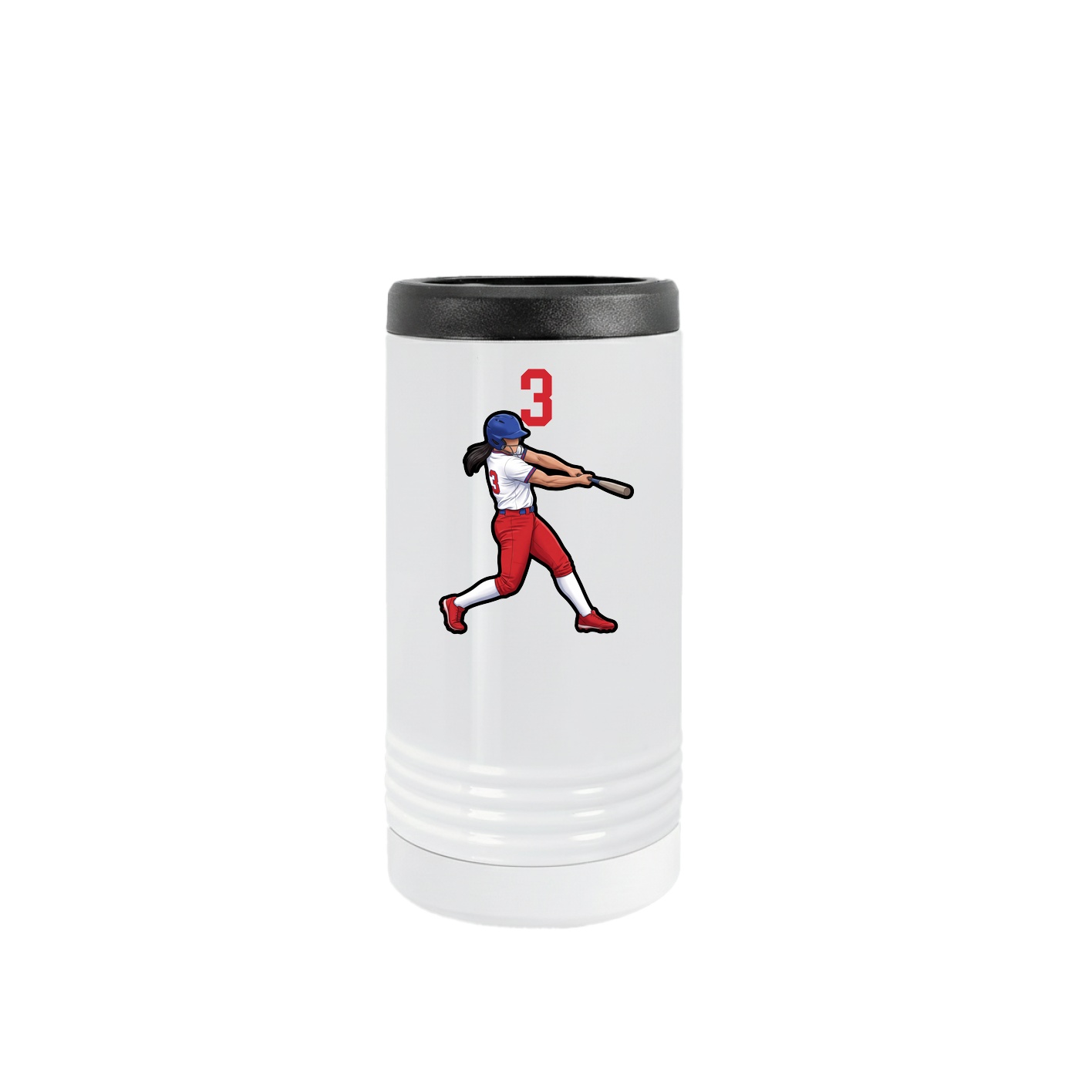 Slim Beverage Holder — Number Top in White