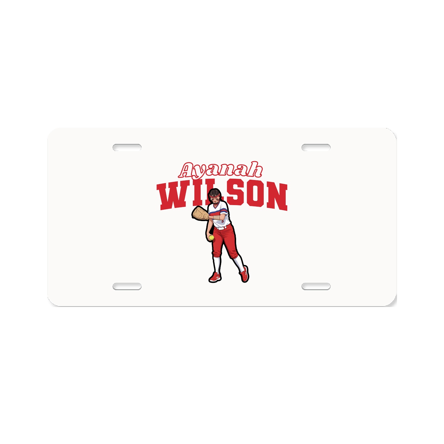 License Plate — Name Arch in Classic