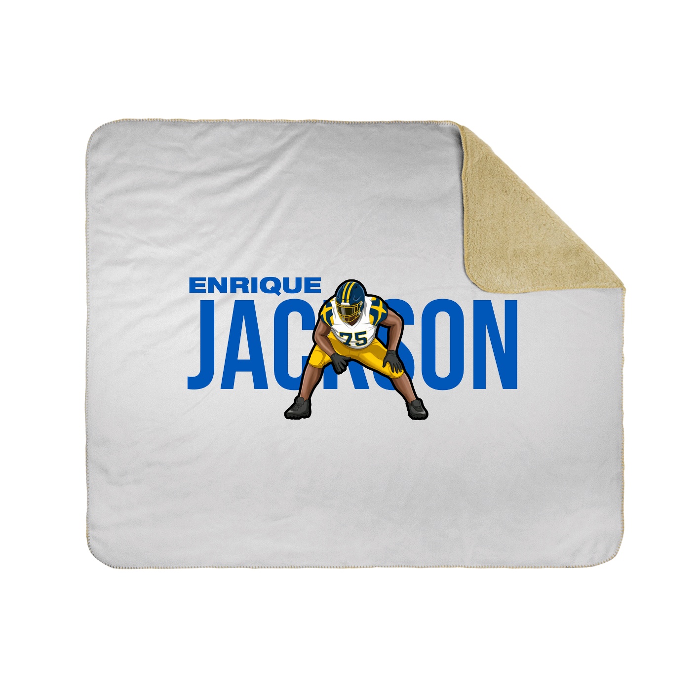 Throw Blanket — Player Name in White