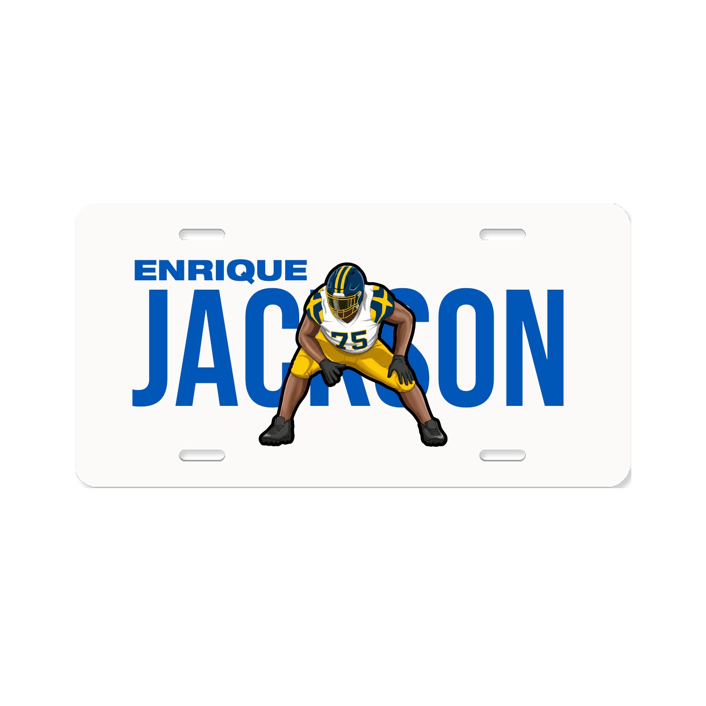 License Plate — Player Name in Classic