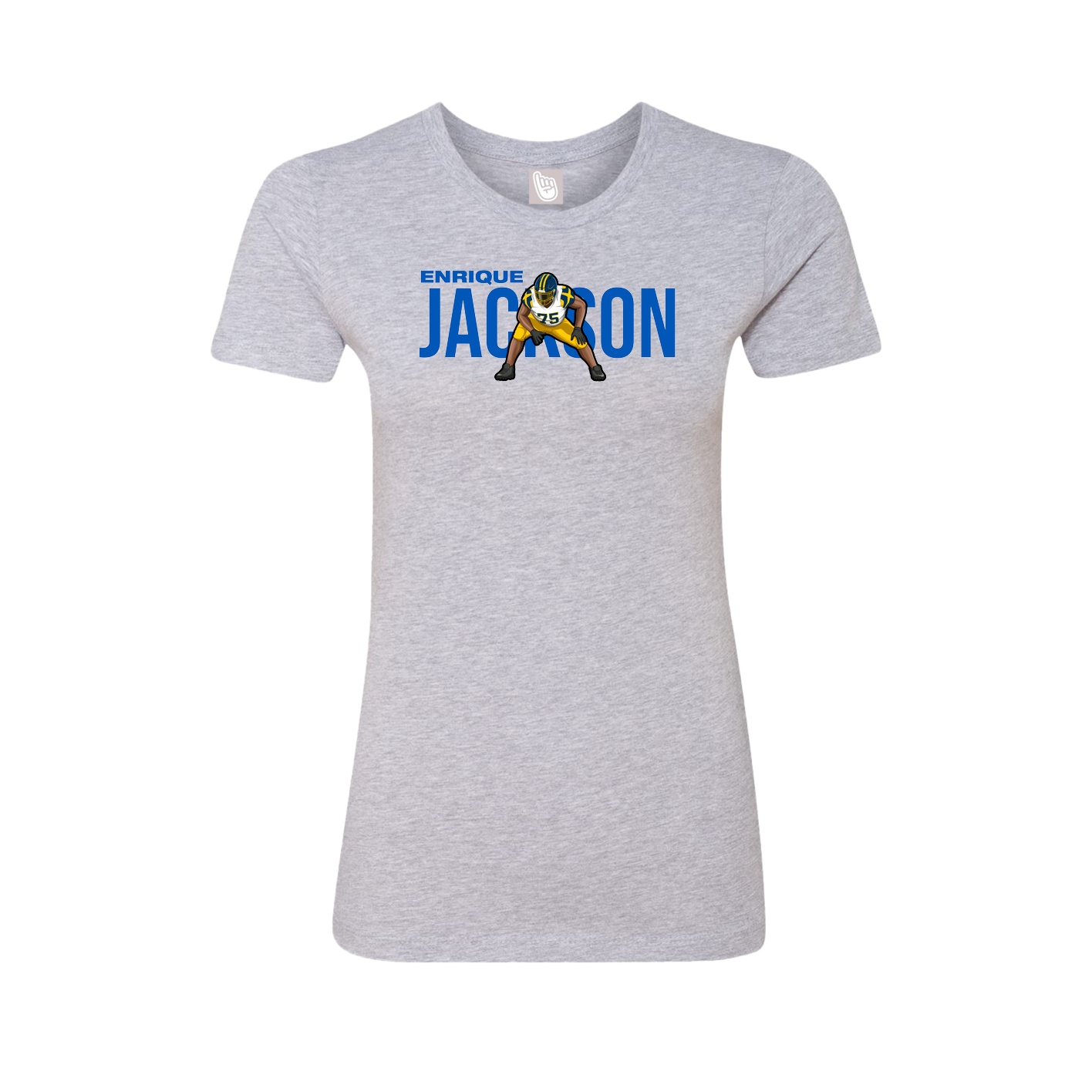 Fitted Women's Tee — Player Name in Grey