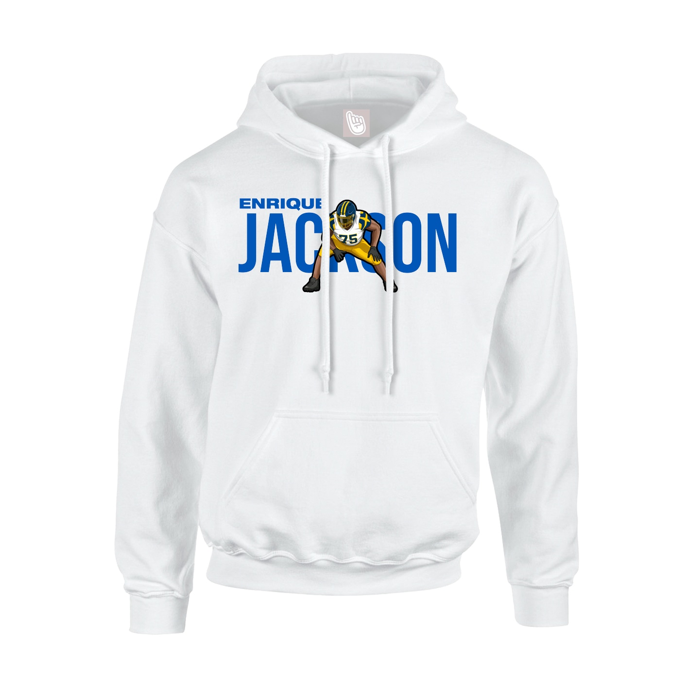 Youth Hoodie — Player Name in White