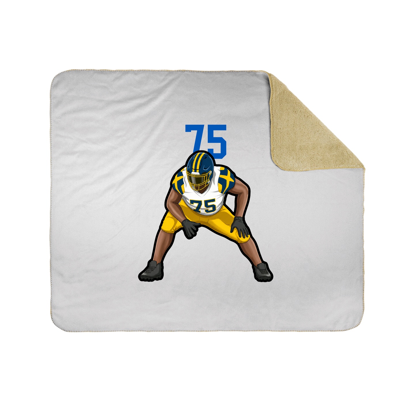 Throw Blanket — Number Top in White