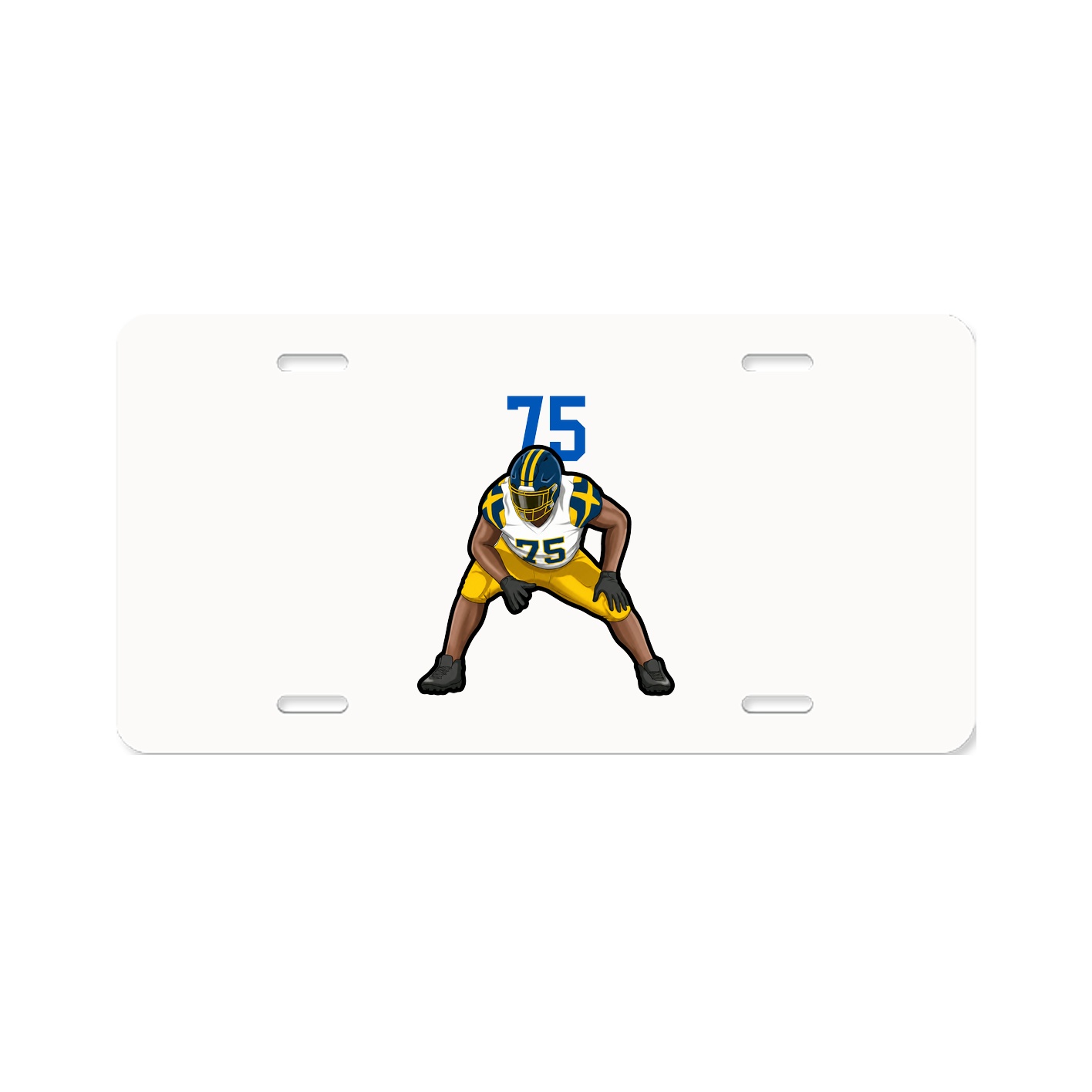 License Plate — Number Top in Classic
