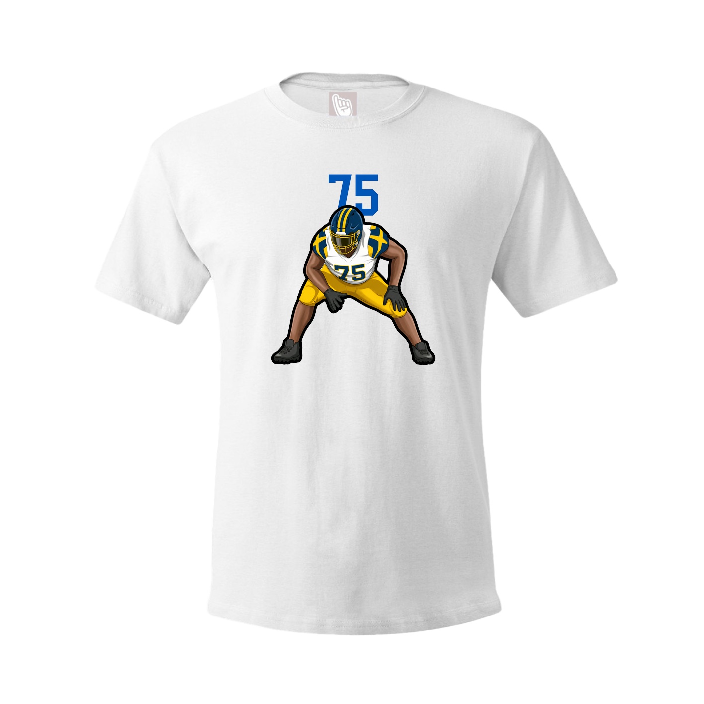 Youth Tee — Number Top in White