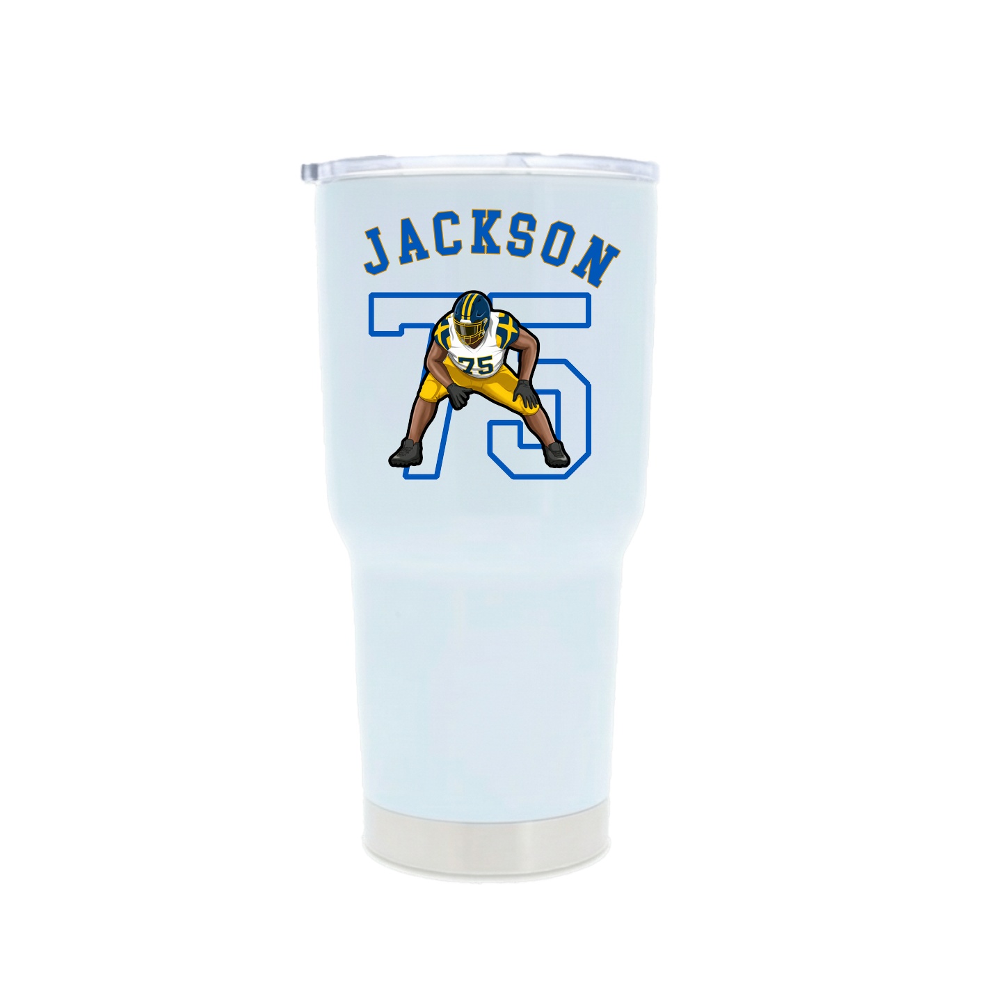 30oz Stainless Steel Tumbler — Shirsey Arch in White
