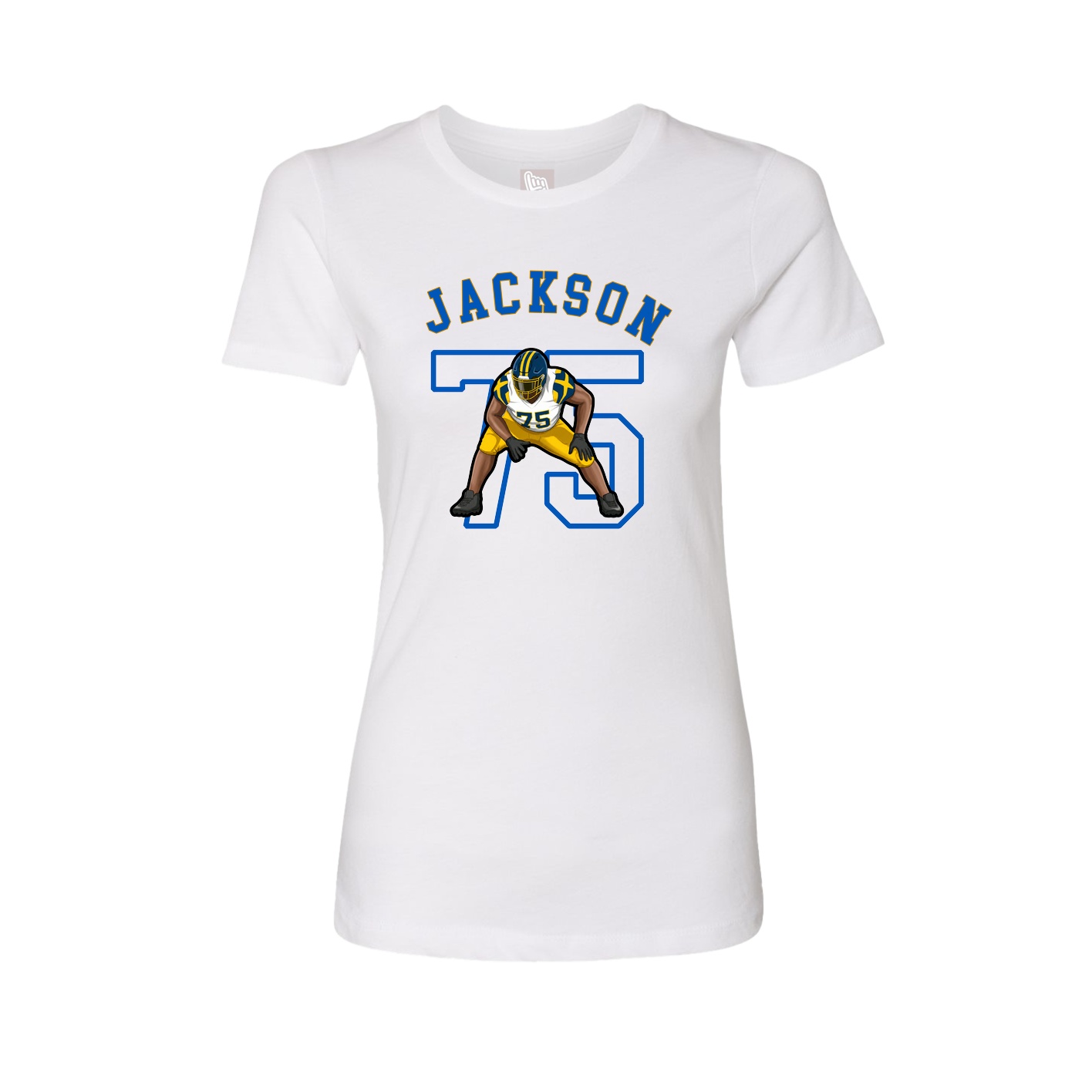 Fitted Women's Tee — Shirsey Arch in White