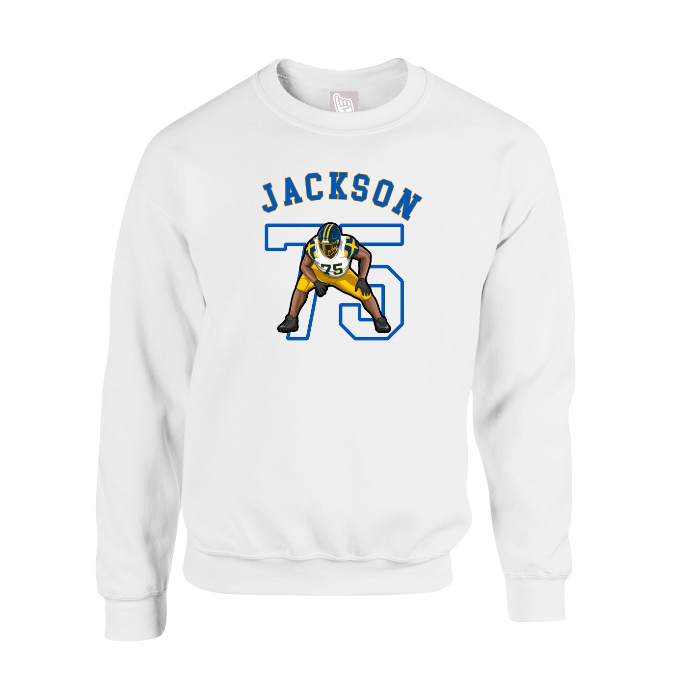 Fleece Crew — Shirsey Arch in White