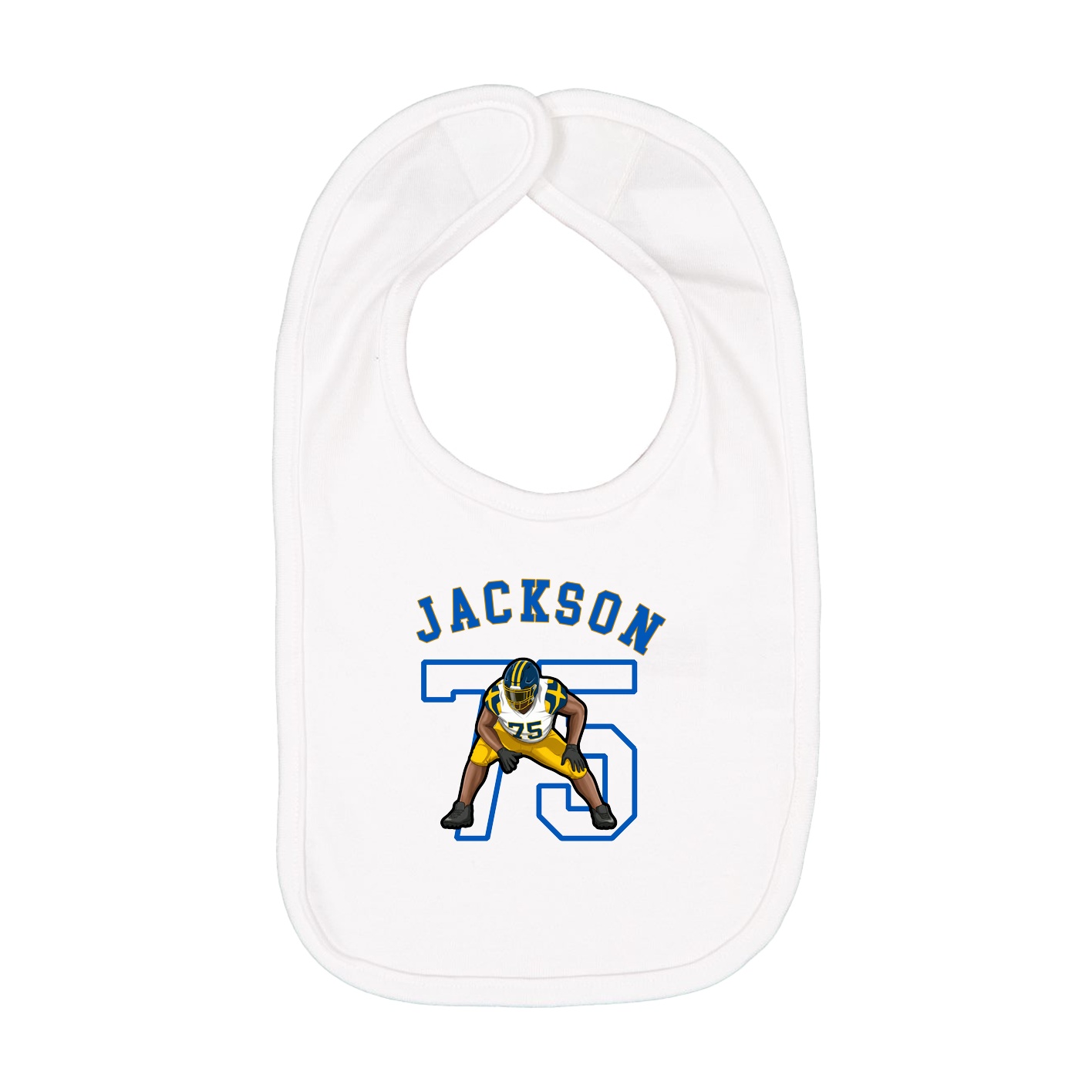 Infant Bib — Shirsey Arch in White