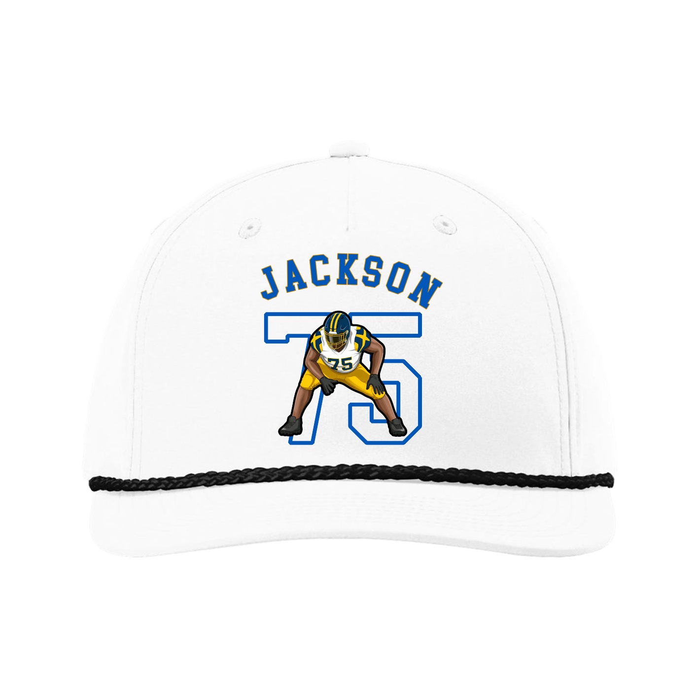 Five-Panel Classic Rope Cap — Shirsey Arch in White